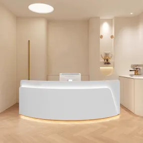 Modern Elegant LED Front Reception Desk with Spacious Drawers and Ample Storage JDT-7113