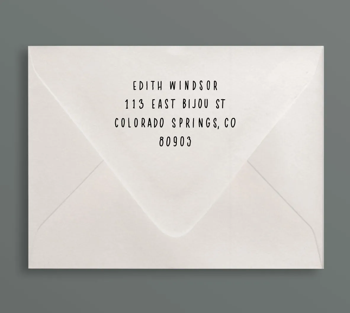 Monograph Return Address Rubber Stamp