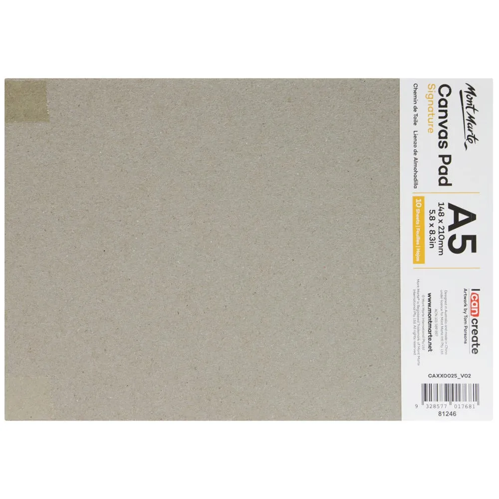 Mont Marte Canvas Pad 10 Sheet A5