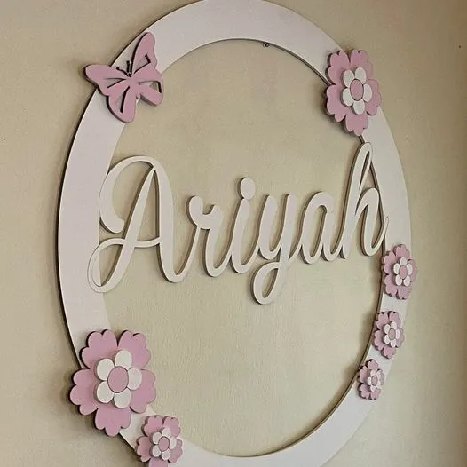 Name Board, Circle Design with Name in Middle
