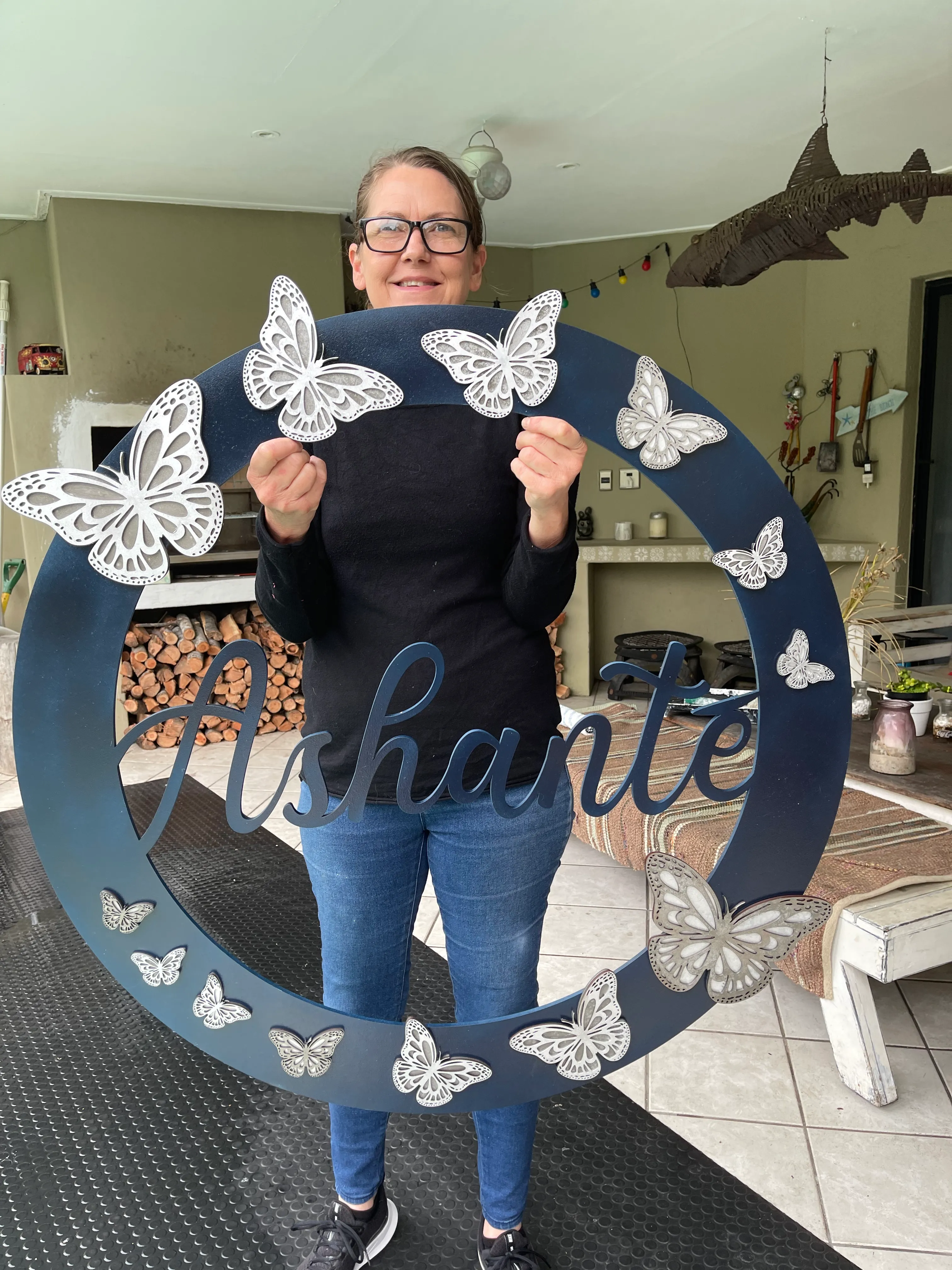 Name Board, Circle Design with Name in Middle