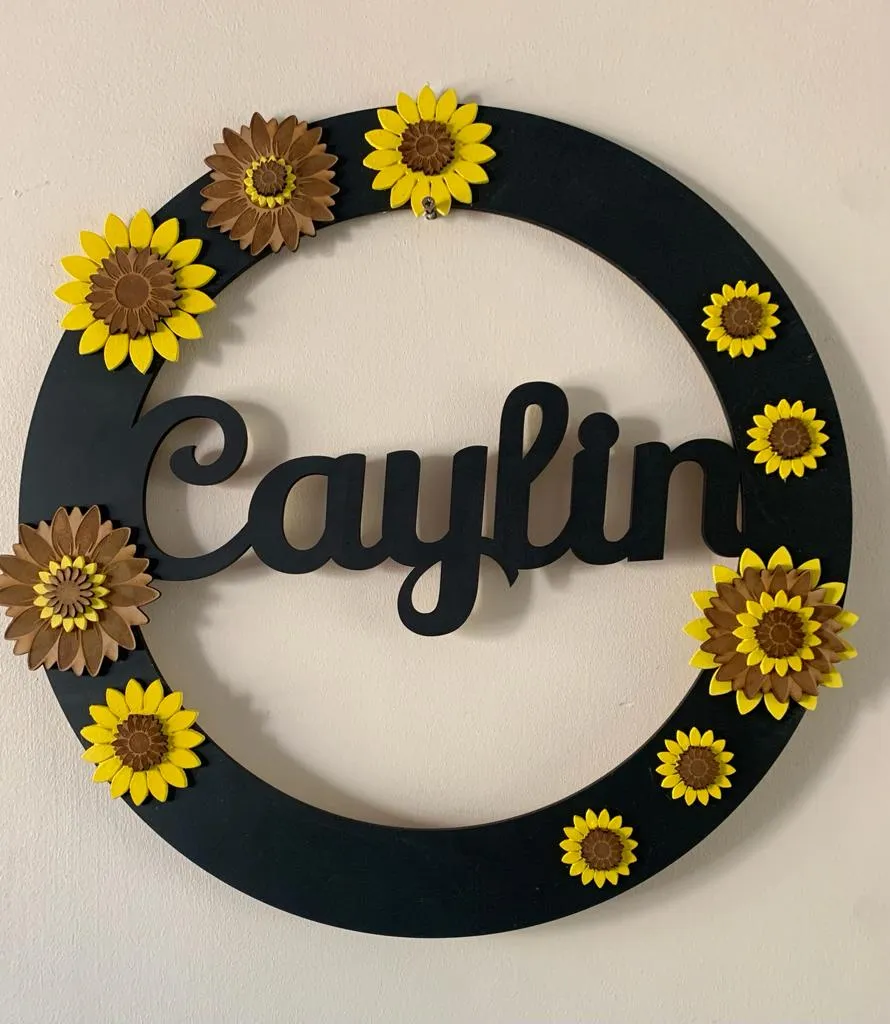 Name Board, Circle Design with Name in Middle