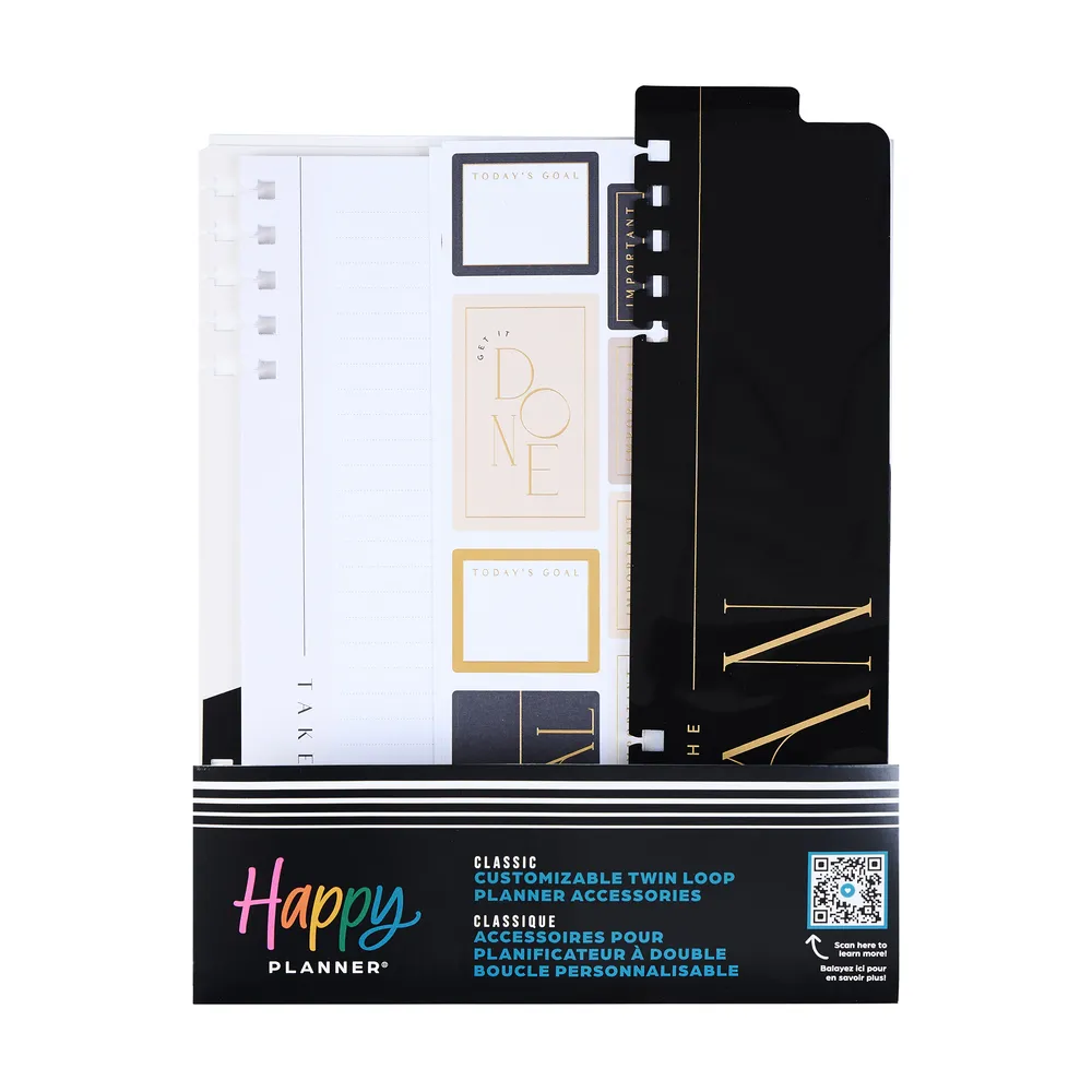 Neutral - Classic Customizable Spiral Planner Accessory Pack