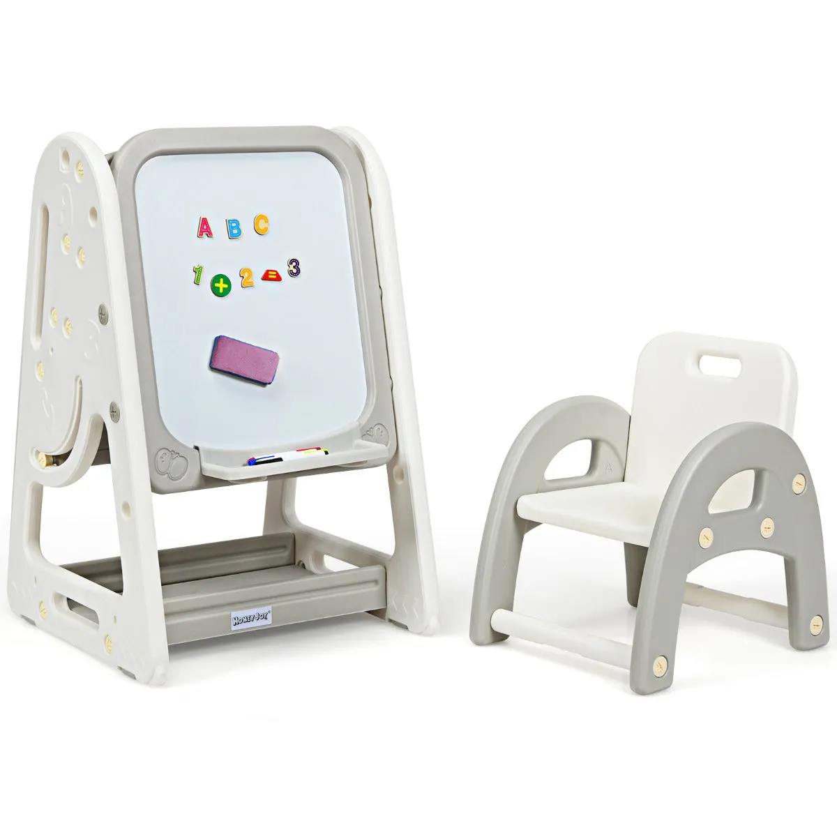 NNECW Erasable Magnetic Whiteboard with Adjustable Height