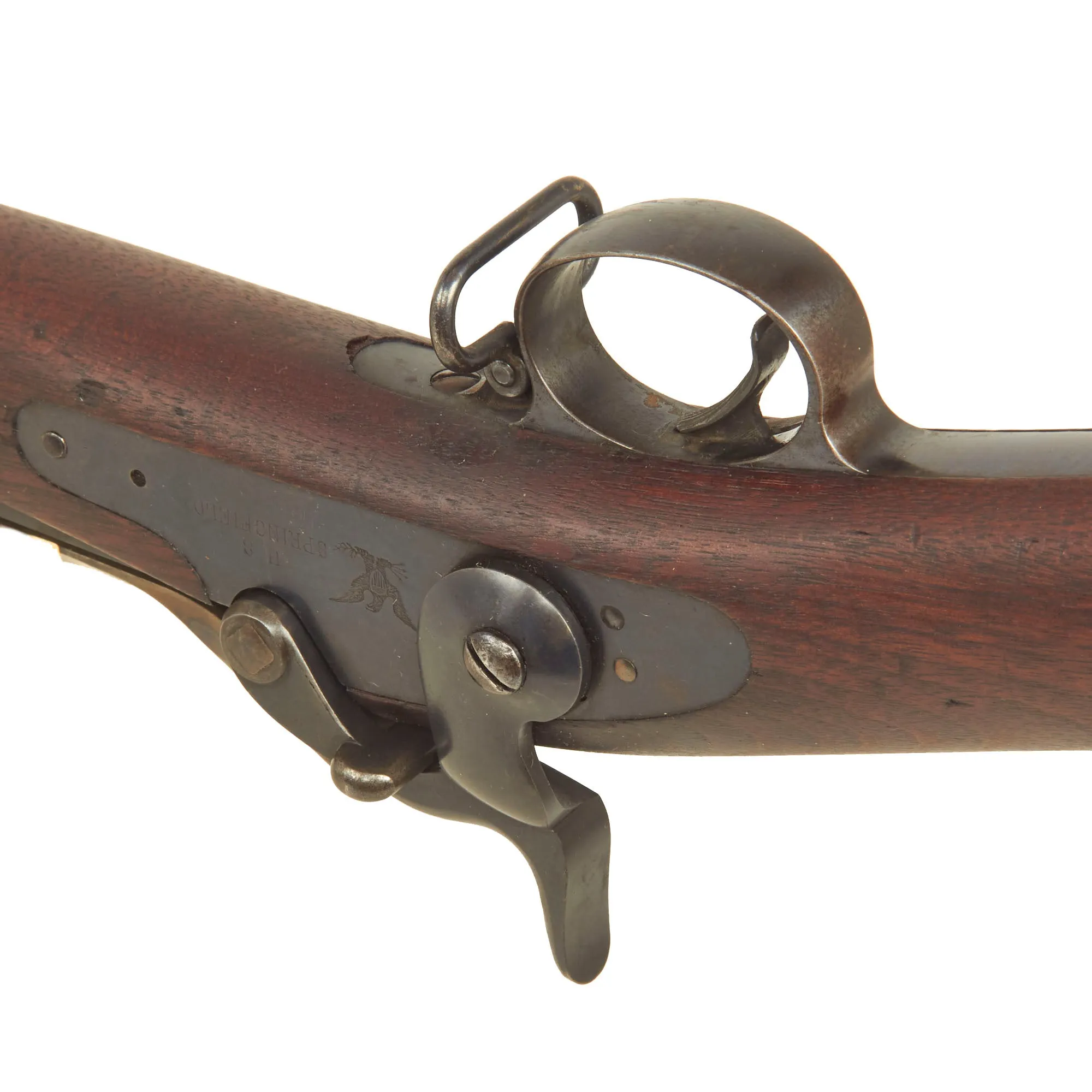Original Excellent U.S. Springfield Trapdoor Model 1884 Round Rod Bayonet Rifle made in 1891 - Serial 528400