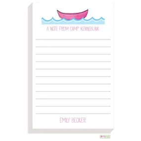 Pink Canoe Notepad