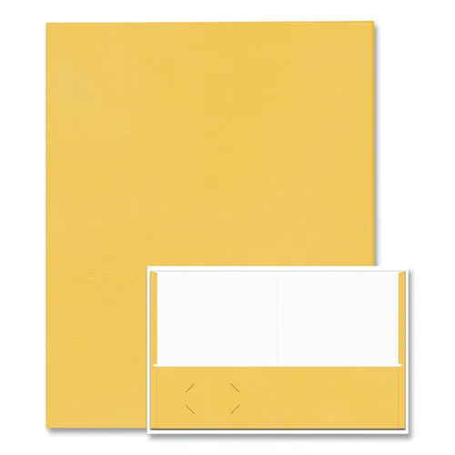 Pocket Folder, 0.5" Capacity, 11 X 8.5, Gold, 25/box, 10 Boxes/carton