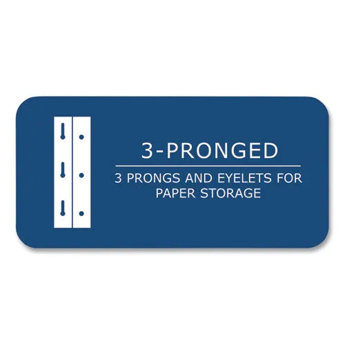 Pocket Folder With 3 Fasteners, 0.5" Capacity, 11 X 8.5, Black, 25/box, 10 Boxes/carton