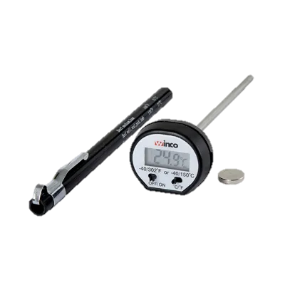 Pocket Thermometer -40 to 302°F Digital with Clip 4-3/4" Probe