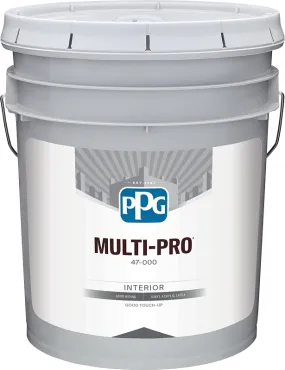 PPG MOPAKO PRO 47-1110/05 Interior Paint, Flat, White, 5 gal, 400 sq-ft Coverage Area :PAIL: QUANTITY: 1