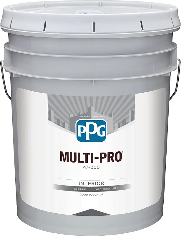 PPG MOPAKO PRO 47-1110/05 Interior Paint, Flat, White, 5 gal, 400 sq-ft Coverage Area :PAIL: QUANTITY: 1