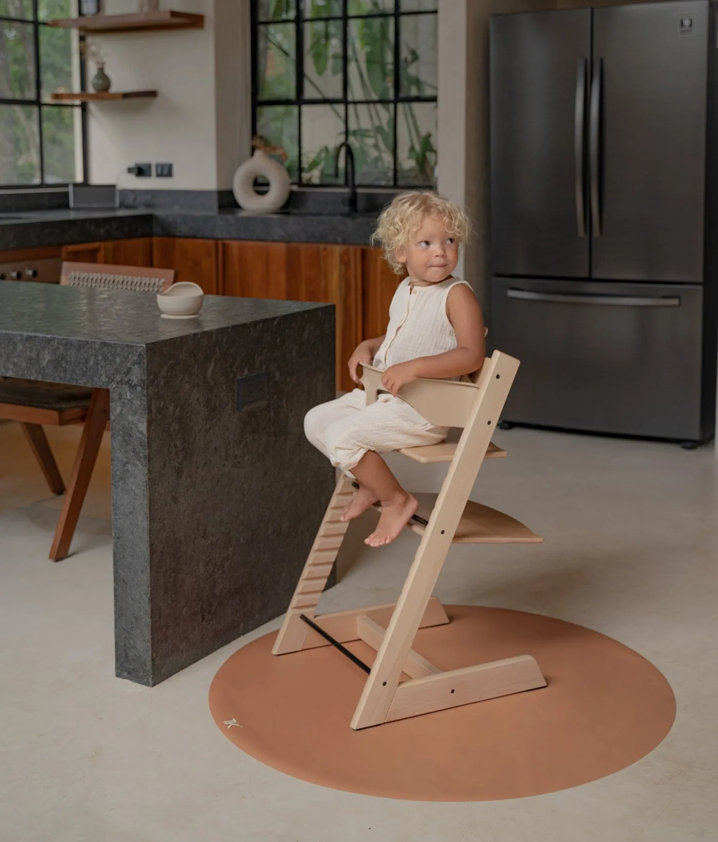 Premium High Chair Splat Mats | Naturals - Camel