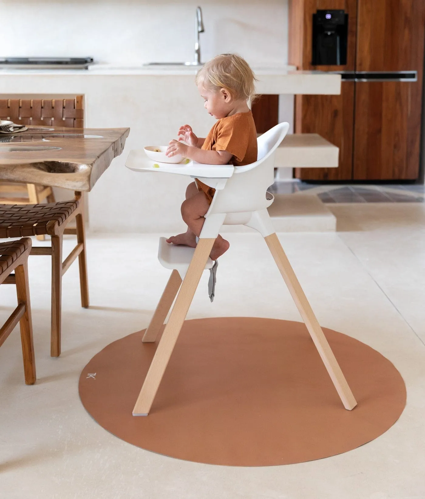 Premium High Chair Splat Mats | Naturals - Camel