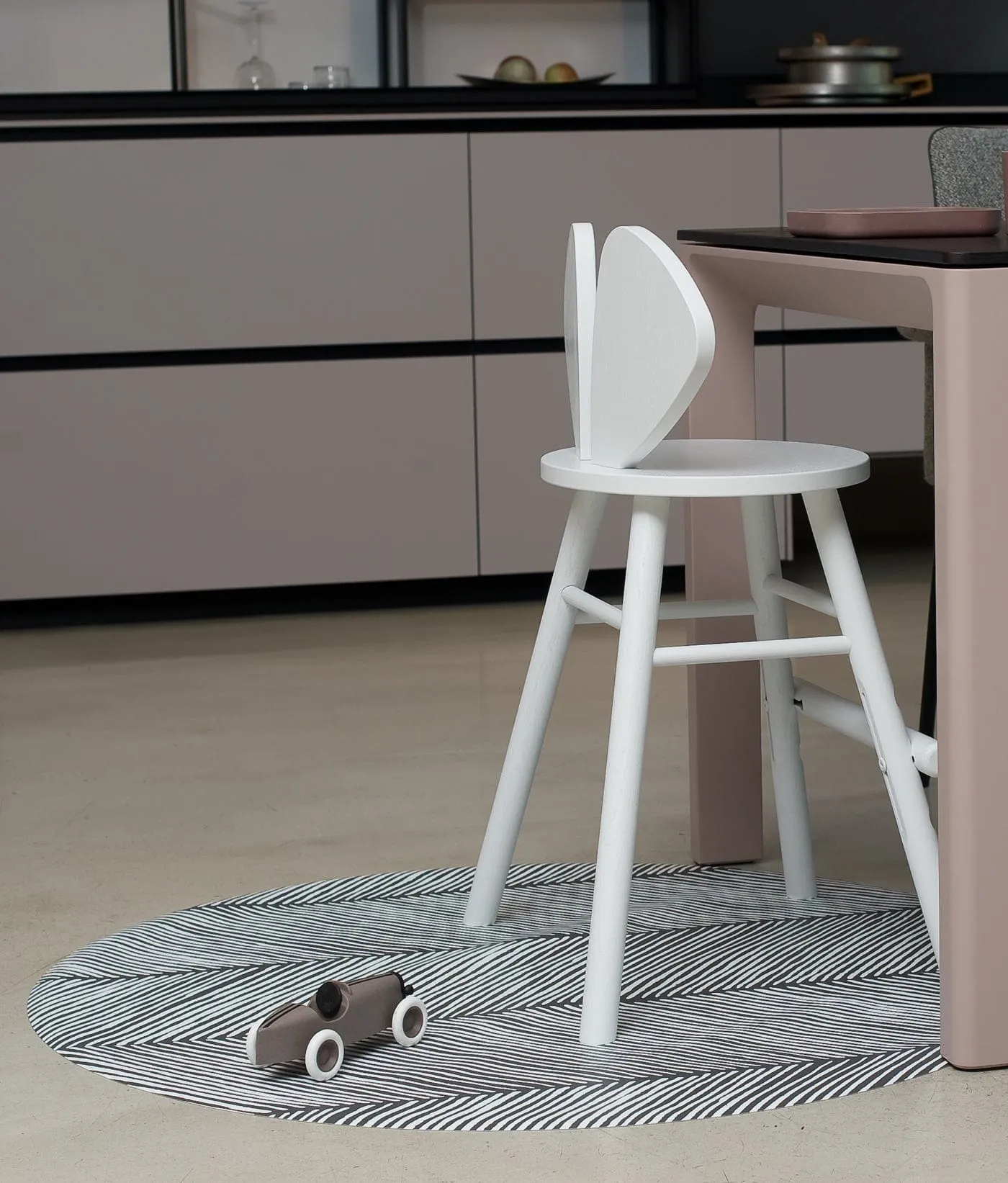Premium High Chair Splat Mats | Sandy Lines - Anchor