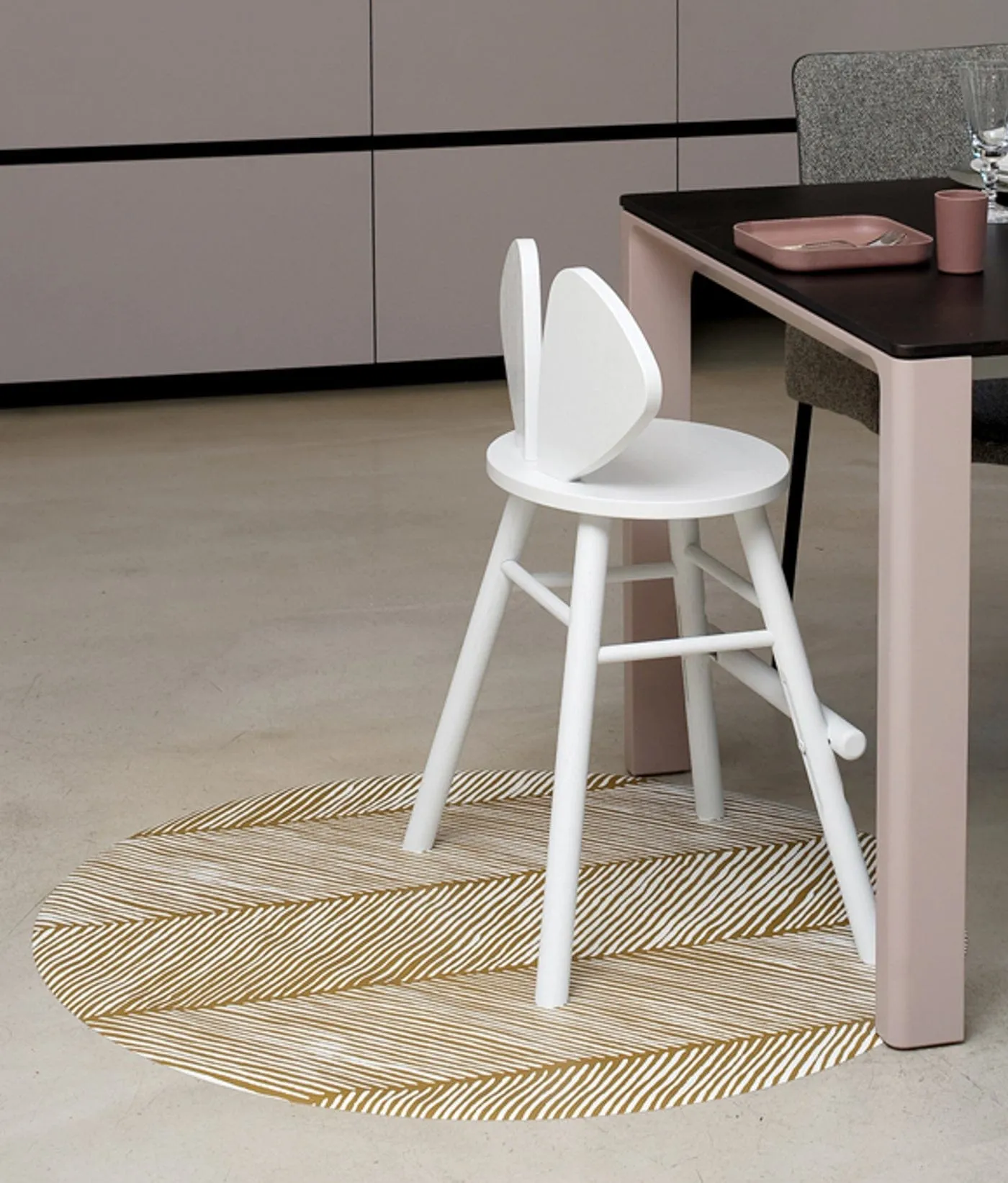 Premium High Chair Splat Mats | Sandy Lines - Sand Castle