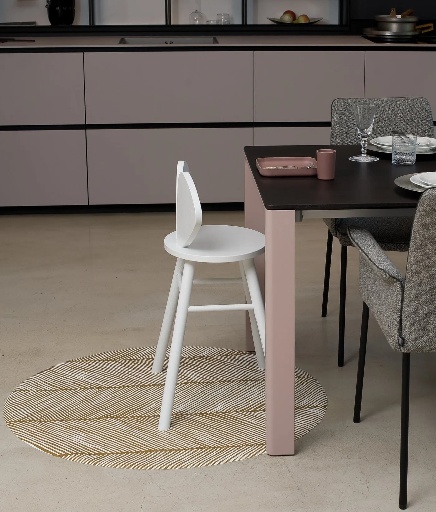 Premium High Chair Splat Mats | Sandy Lines - Sand Castle