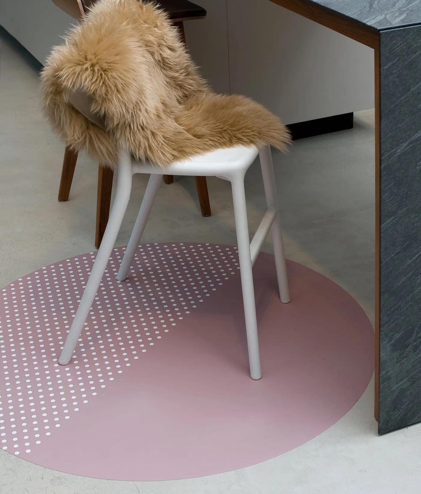 Premium High Chair Splat Mats | Spotted - Dusky Rose