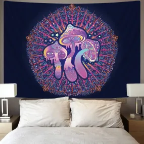 Psychedelic Tapiz mushroom Tenture Mandala Mandala                                                                       Trippy Tapestries