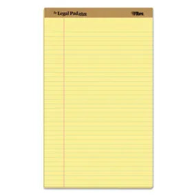 "the Legal Pad"   Perforated Pads, Wide-legal Rule, 8.5 X 14, Canary, 50 Sheets, Dozen