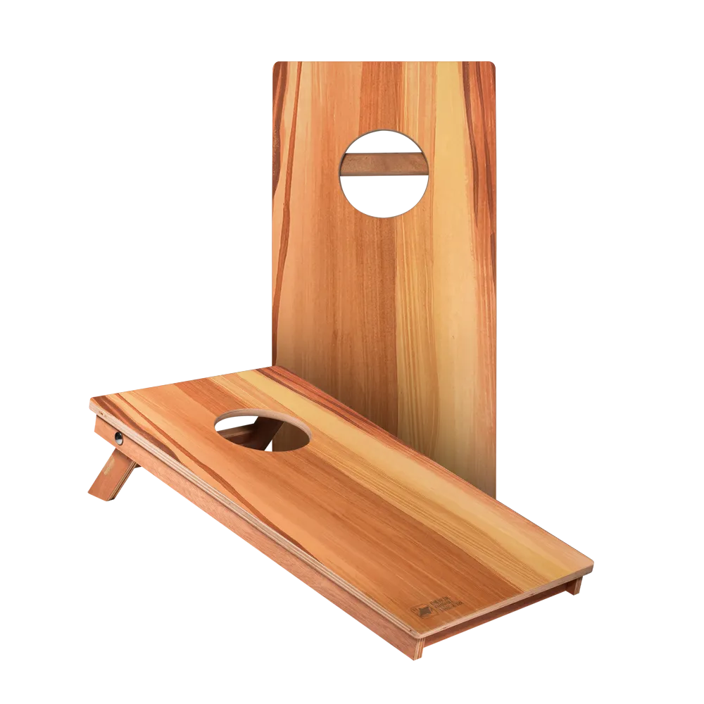 Raw Wood Panel Backyard 1200 Cornhole Boards