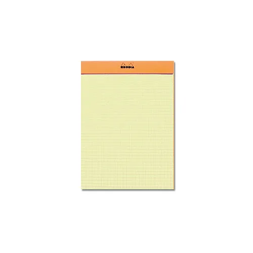 Rhodia Yellow Paper Head-Stapled Legal Pad A5 (148 x 210) 5x5 Squared