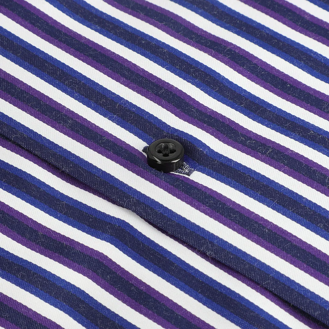 Royal Blue With Purple White Stripes OL-183