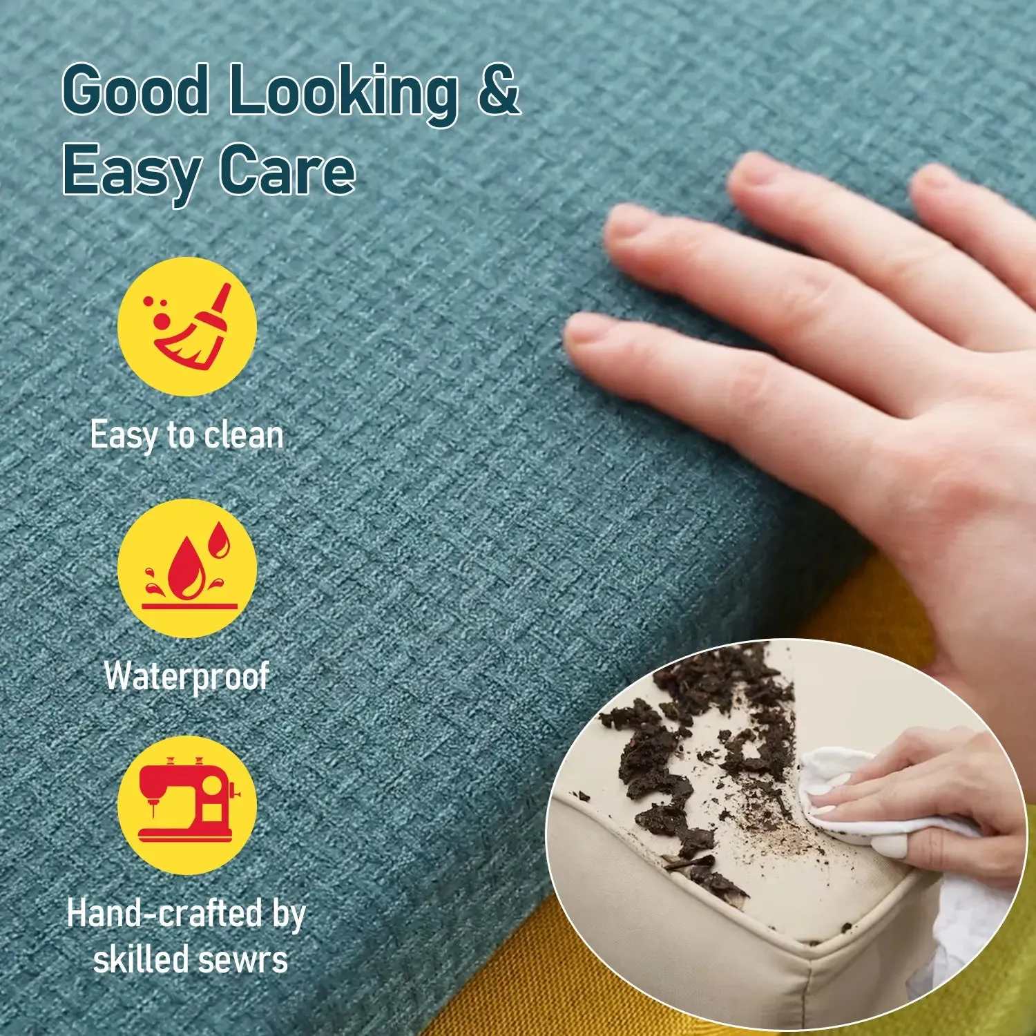 Rulaer® Custom Seat Cushion Pad Cover Indoor Outdoor