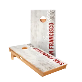 San Francisco Football Vintage Gameday Star Cornhole Boards