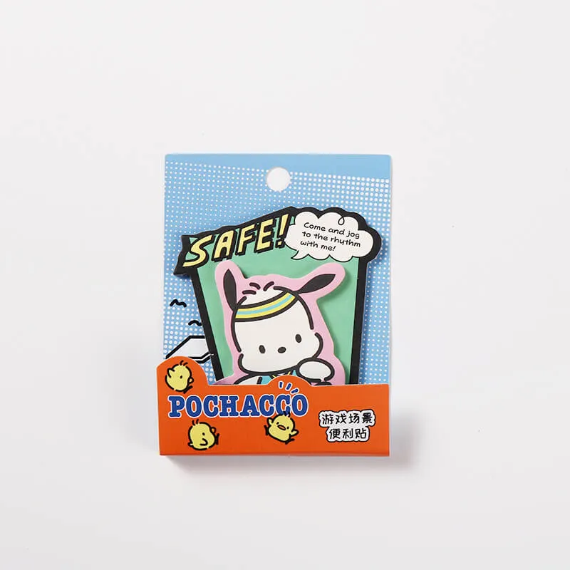 Sanrio Characters Die-cut Sticky Notes Game Scene