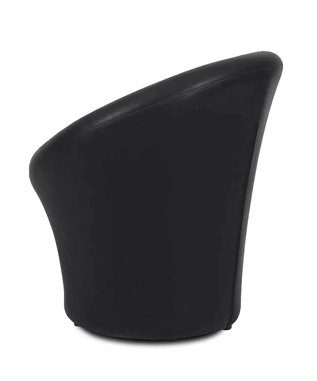 Set of 2 StagLove Round Chairs Black