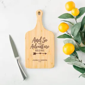 So The Adventure Begins Wedding Bamboo Charcuterie Boards