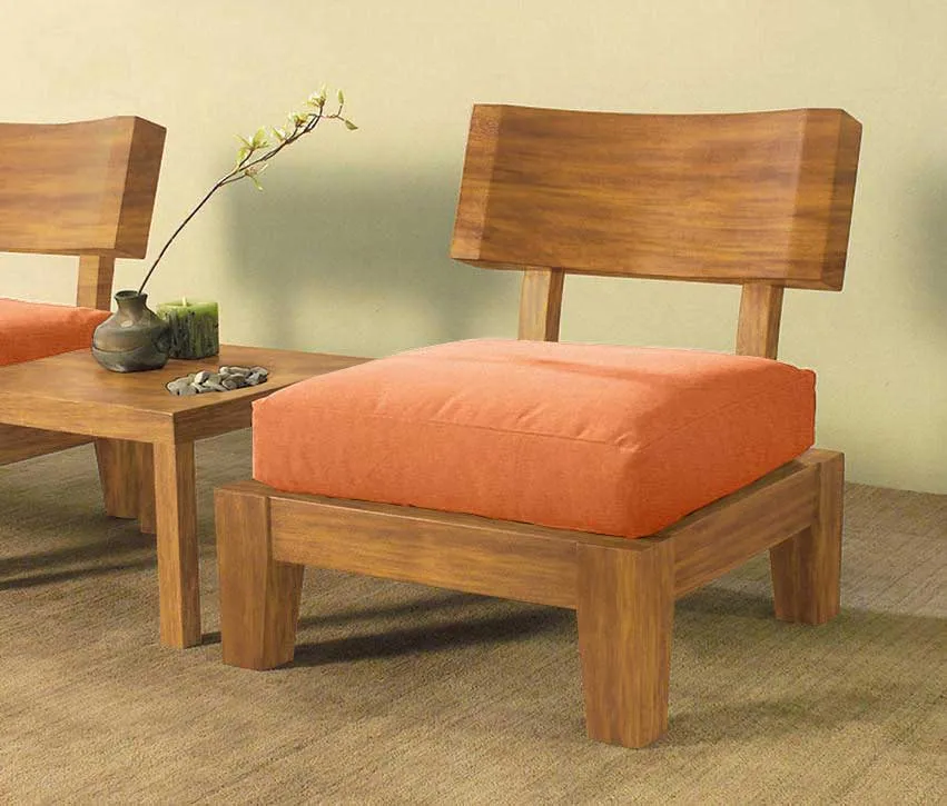 Solid Wood Curved Easy Chair