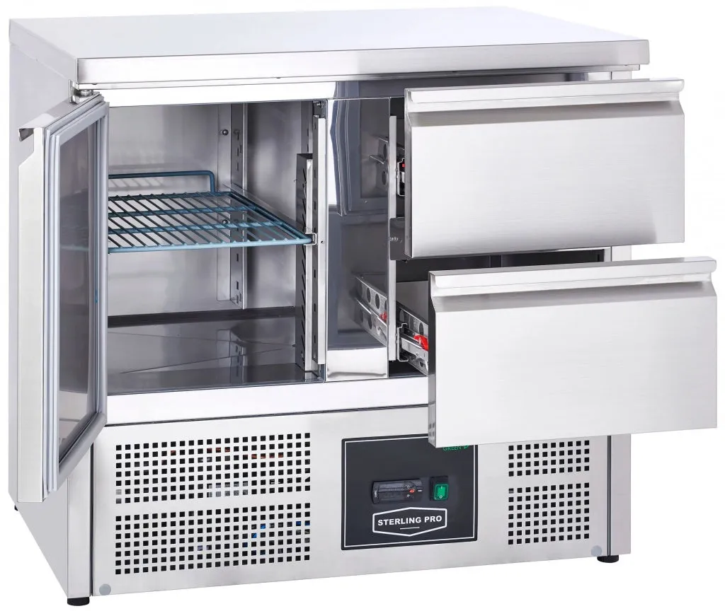 Sterling Pro Cobus 1 Door 2 Drawers Refrigerated Counter 230 Litres - SPU201-2D