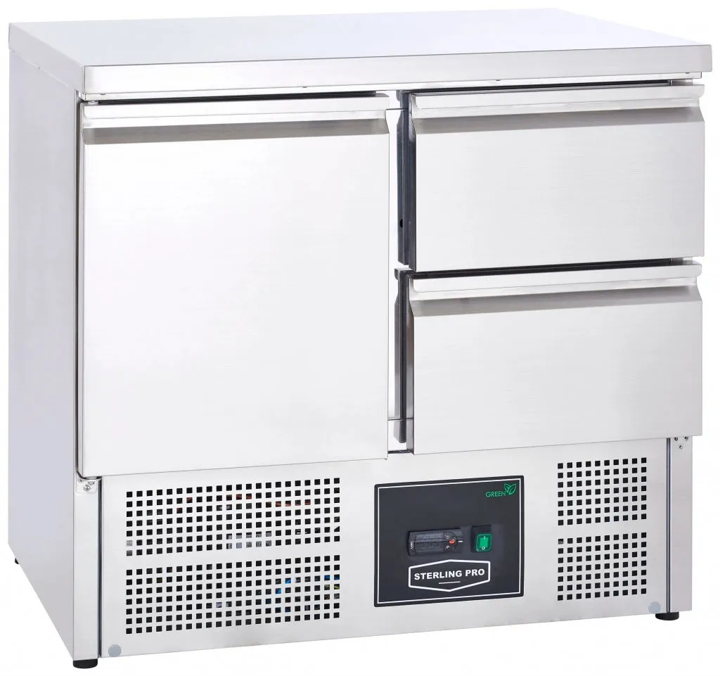 Sterling Pro Cobus 1 Door 2 Drawers Refrigerated Counter 230 Litres - SPU201-2D