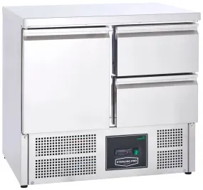 Sterling Pro Cobus 1 Door 2 Drawers Refrigerated Counter 230 Litres - SPU201-2D