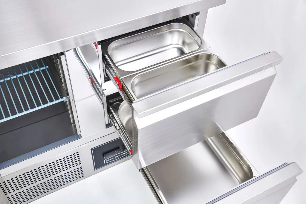 Sterling Pro Cobus 1 Door 2 Drawers Refrigerated Counter 230 Litres - SPU201-2D