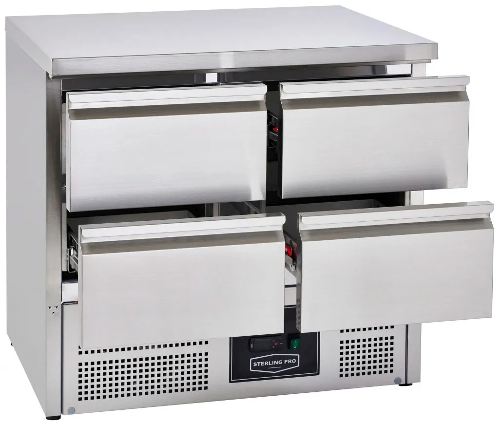 Sterling Pro Cobus 4 Drawer Refrigerated Counter 220 Litres - SPU201-4D
