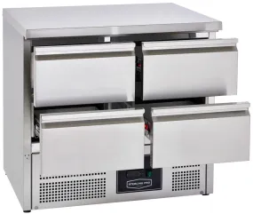 Sterling Pro Cobus 4 Drawer Refrigerated Counter 220 Litres - SPU201-4D