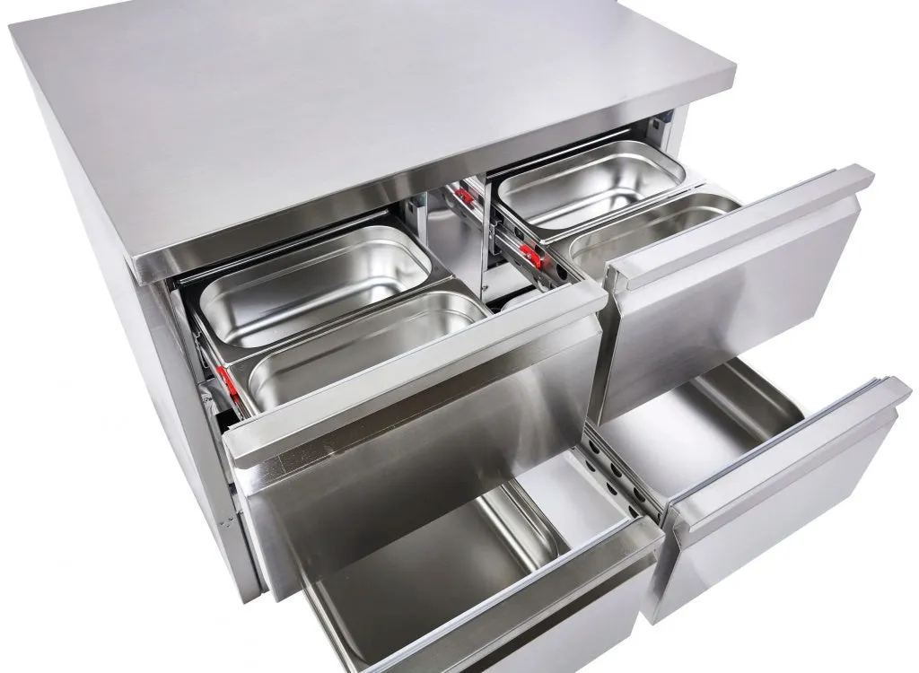 Sterling Pro Cobus 4 Drawer Refrigerated Counter 220 Litres - SPU201-4D