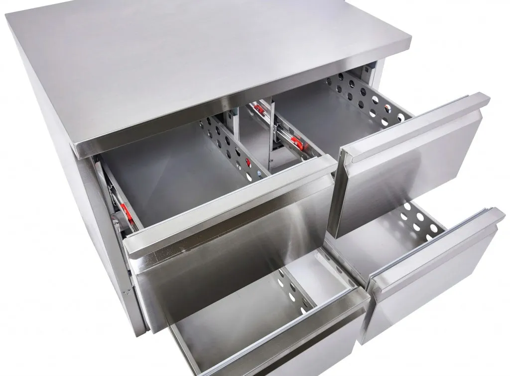 Sterling Pro Cobus 4 Drawer Refrigerated Counter 220 Litres - SPU201-4D