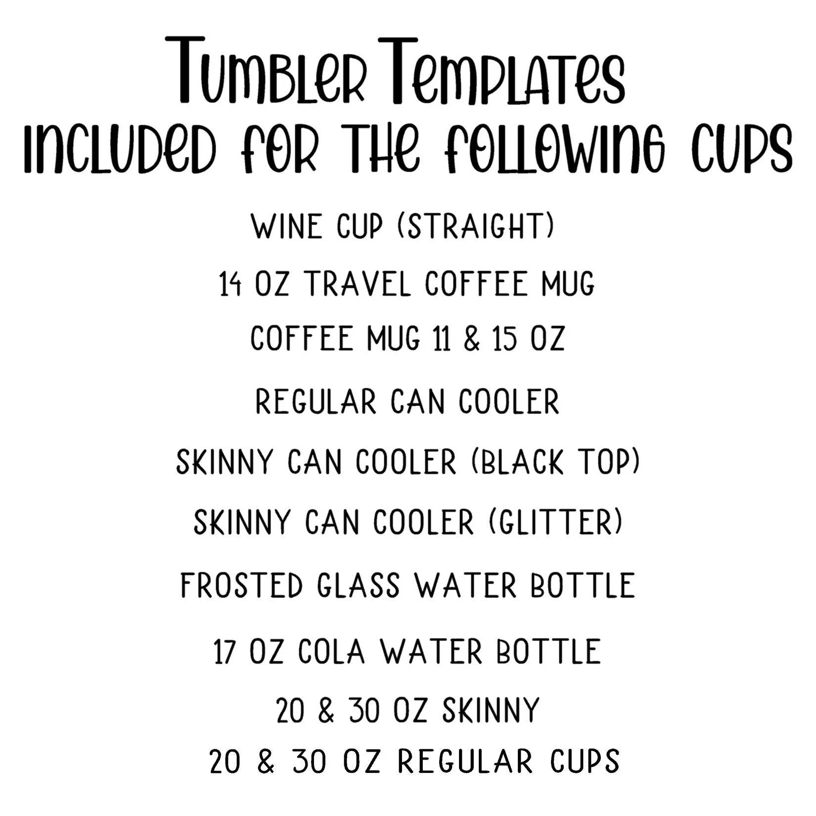 Sublimation Tumbler Template Bundle For Single Side Designs For Easy Double Sided Printing