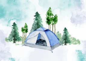 Tent Watercolor / Notecard Set