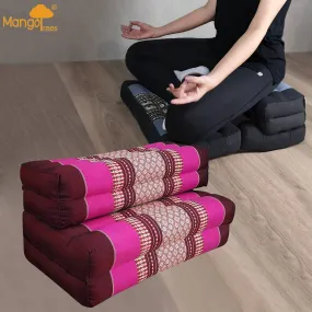 Thai kapok cushion3-Fold Zafu Meditation Cushion Set Pink