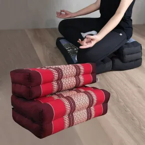Thai kapok cushion3-Fold Zafu Meditation Cushion Set Red