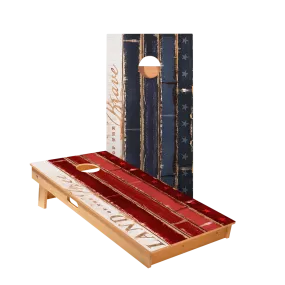 The Free And Brave Star Cornhole Boards
