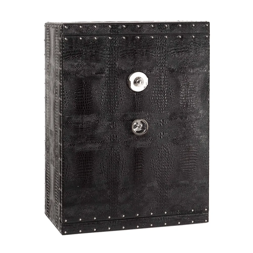UNDERWOOD (LONDON) - Concealed Croco 25-Unit Safe | UN855/BLK