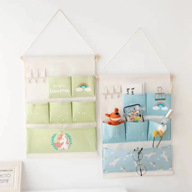 Unicorn Hanging Organizer (6 Pockets)