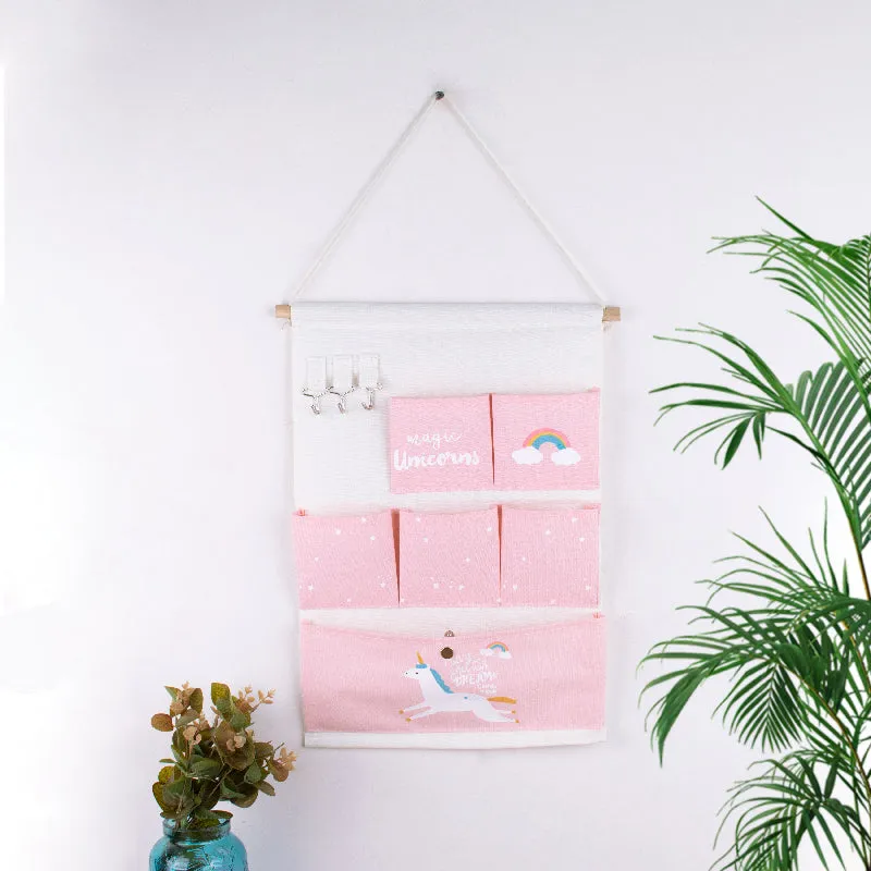 Unicorn Hanging Organizer (6 Pockets)