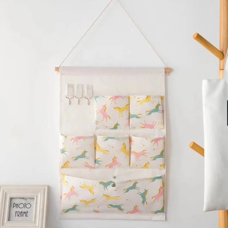 Unicorn Hanging Organizer (6 Pockets)