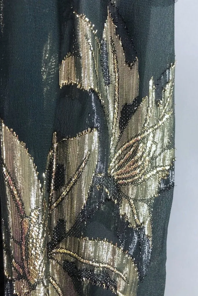 Vintage Patra Black Chiffon Dress